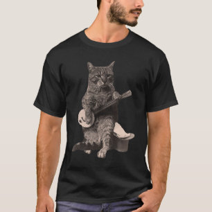 Kat die Banjo Guitar Short Sleeve T-Shirt speelt