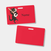 Kat die Banjo speelt Thunder_Cove Badge (Voor- en achterkant)