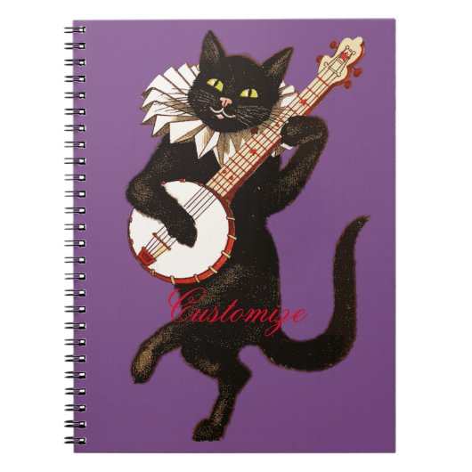 Kat die Banjo speelt Thunder_Cove Notitieboek (Voorkant)
