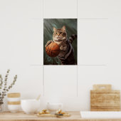 Kat die Basketbal speelt Poster (Keuken)