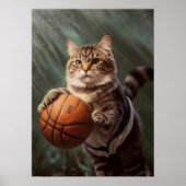 Kat die Basketbal speelt Poster (Voorkant)