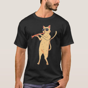 Kat die de Clarinet speelt voor T-shirt