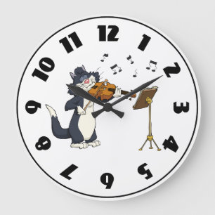Kat die de Violin Clock speelt Grote Klok