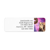 Kat die donut wil etiket (Voorkant)