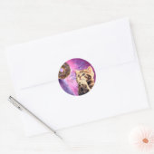 Kat die donut wil ronde sticker (Envelop)
