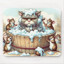 Kat die een bad neemt