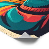 Kat die een oversized zonnebril draagt, een koffie poster (Hoek)