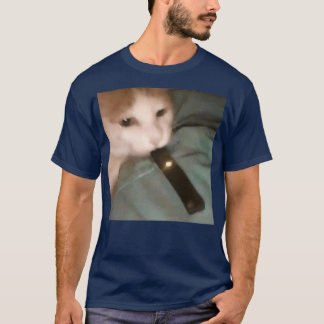 kat die een vetweefsel raakt t-shirt