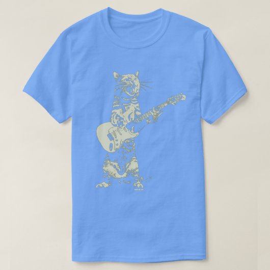 Kat die gitaar speelt t-shirt (Design voorkant)