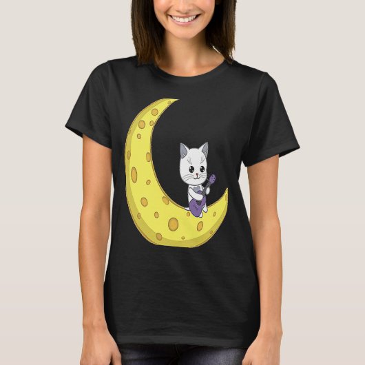 Kat die gitaar speelt t-shirt (Voorkant)