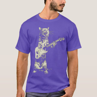 Kat die gitaar speelt t-shirt