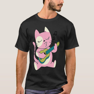 kat die gitaarmuziek speelt t-shirt