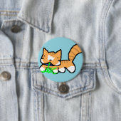 Kat die gras eet ronde button 7,6 cm (In situ)