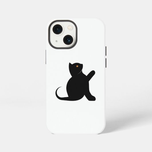 Kat die Hallo zegt iPhone Hoesje (Achterkant)