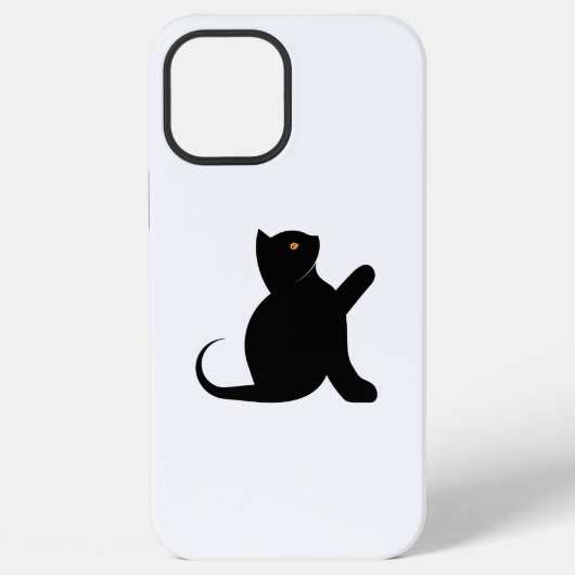 Kat die hallo zegt iPhone hoesje (Achterkant)