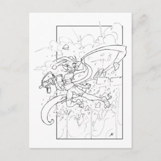 Kat Die Hard Briefkaart