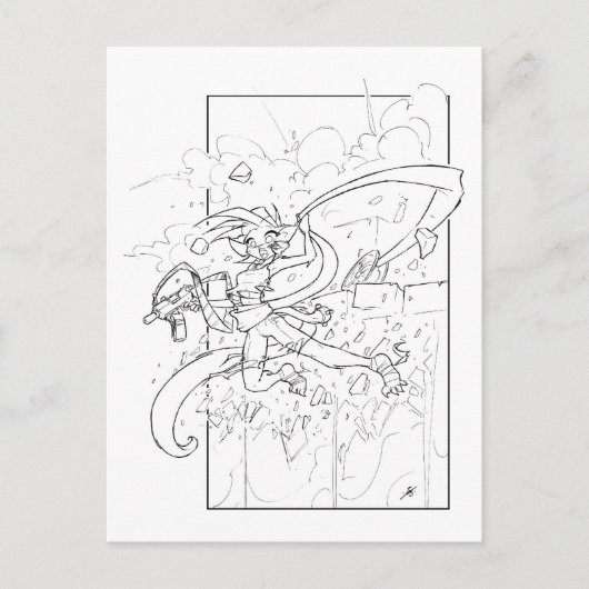 Kat Die Hard Briefkaart (Voorkant)