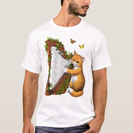 Kat die Harp speelt T-shirt (Voorkant)