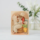  kat die het Briefkaart van de krant leest (Staand voorkant)