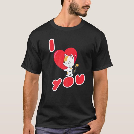 Kat Die Ik Hou Van Kitten T-shirt (Voorkant)