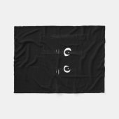 Kat die je stilletjes beoordeelt, grappige zwarte  fleece deken (Voorkant (Horizontaal))