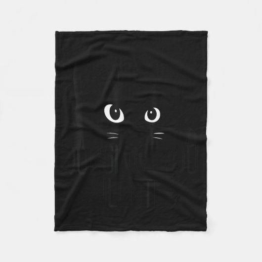 Kat die je stilletjes beoordeelt, grappige zwarte  fleece deken (Voorkant)