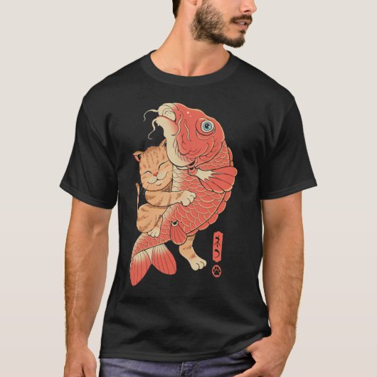 Kat die Karper vangt T-shirt (Voorkant)