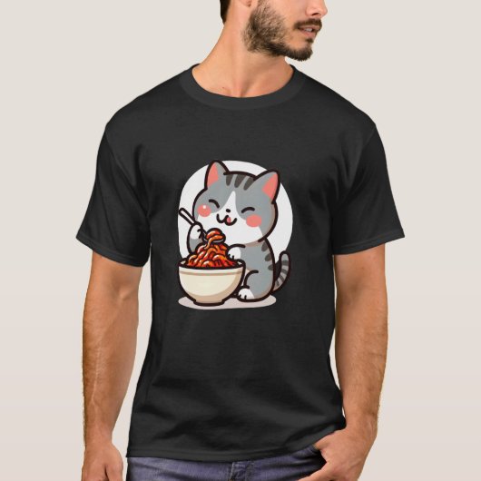 Kat die kimchi eet t-shirt (Voorkant)