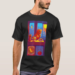 Kat die marmelade ontbijt  sinaasappel citrus  t-shirt