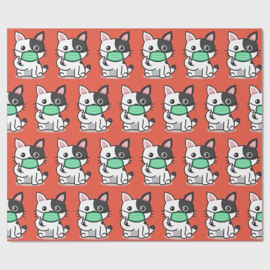 KAT DIE MASKER VERPAKKEND DOCUMENT DRAGEN CADEAUPAPIER (Vlak)