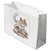 Kat die met toiletpapier speelt groot cadeauzakje (Achterkant Gekanteld)