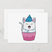 Kat die Muffin eet Briefkaart (Voorkant / Achterkant)