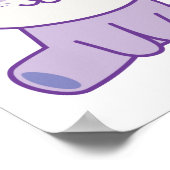 kat die naar de hemel kijkt poster (Hoek)