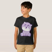 Kat die naar de hemel kijkt T-Shirt (Voorkant volledig)