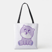 kat die naar de hemel kijkt tote bag (Achterkant)