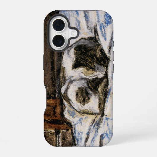 Kat die op een bed slaapt iPhone 16 hoesje (Achterkant)