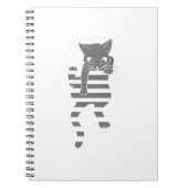 Kat die paginalijnen klimmen - Kies achtergrondkle Notitieboek (Voorkant)