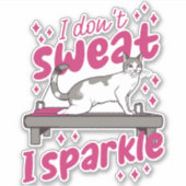 KAT DIE PILATES DOET IK ZWEET NIET IK SPRANKEL STICKER (Voorkant)