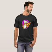 Kat die pizza eet Kat en pizza T-shirt (Voorkant volledig)