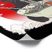  kat die ramen eet Grappig Japans Kattennoodle Poster (Hoek)