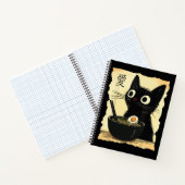 Kat die ramen eet notitieboek (Binnen)