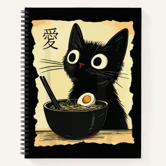 Kat die ramen eet notitieboek (Voorkant)