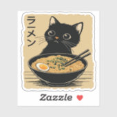 Kat die ramen eet  sticker (Vel)