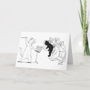 Kat die Refrein Vintage Louis Wain leiden Kaart