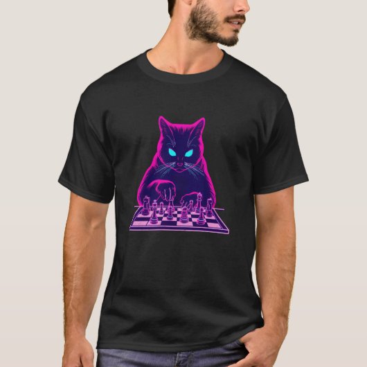Kat die Schaken Speelt T-shirt (Voorkant)
