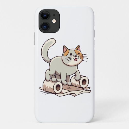 Kat die speelt met toiletpapier Case-Mate iPhone case (Achterkant)
