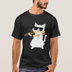 Kat die Trombone T-Shirt afspeelt