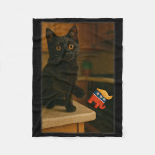 Kat die Trump van de balie stoot Belg Grappig Fleece Deken
