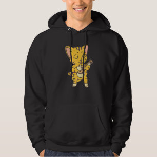 Kat die Ukelele Cool Kitten Uke Artist speelt Hoodie