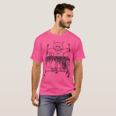 Kat die Vibraphone T Shirt Jazz Marimba speelt (Voorkant volledig)
